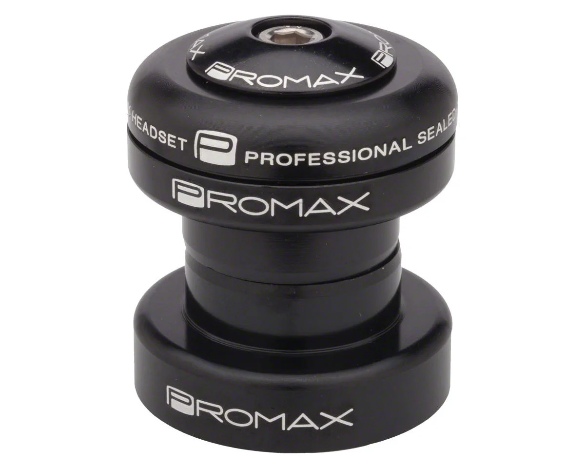 Promax PI-1 Press-in 1" Headset (Black) (Alloy Sealed Bearing) (EC30/25.4) (EC30/26)